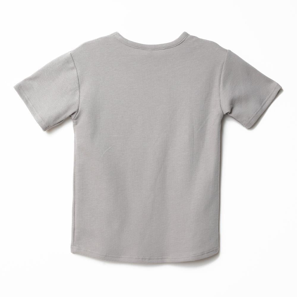 122348Erkek Çocuk Baskılı Waffle T-Shirt 1-5 Yaş