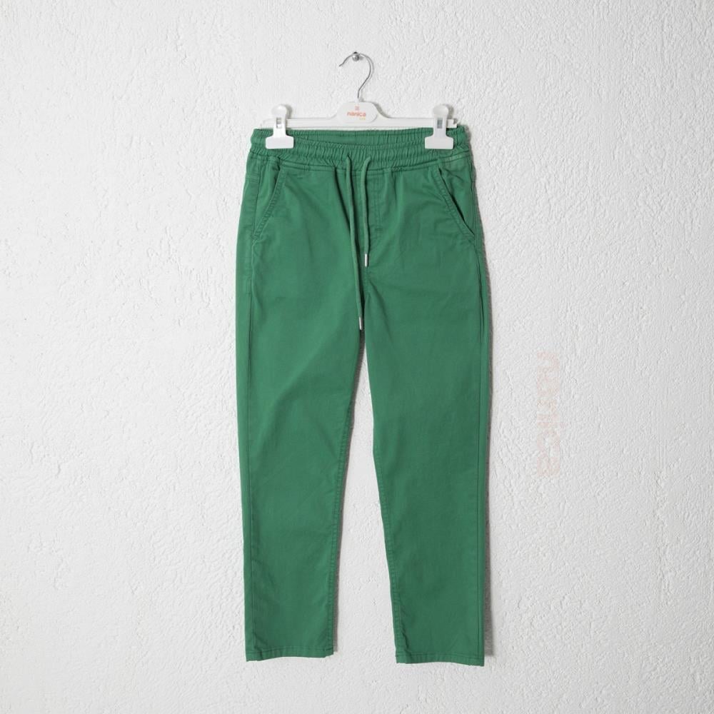 124204Erkek Çocuk Beli Lastikli Gabardin Pantolon 1-5 Yaş