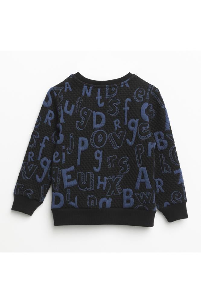 321335Erkek Çocuk Bisiklet Yaka Nakışlı Sweatshirt 1-5
