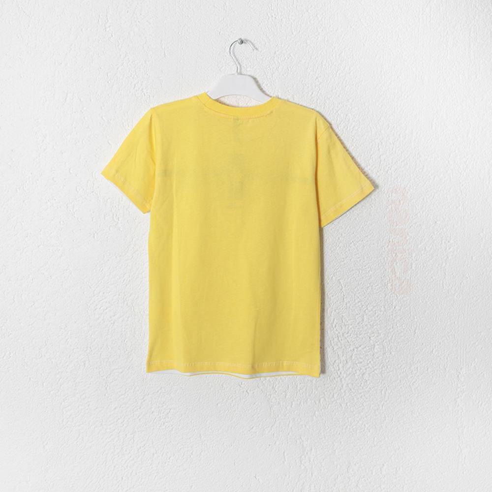 124324Erkek Çocuk Çizgili Baskı T-Shirt 1-5 Yaş