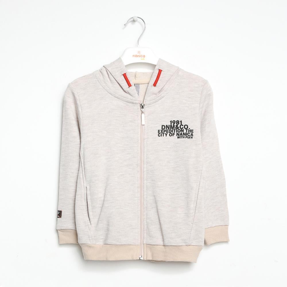 322300Erkek Çocuk Kapşonlu Fermuarlı Sweatshirt 1-5 Yaş