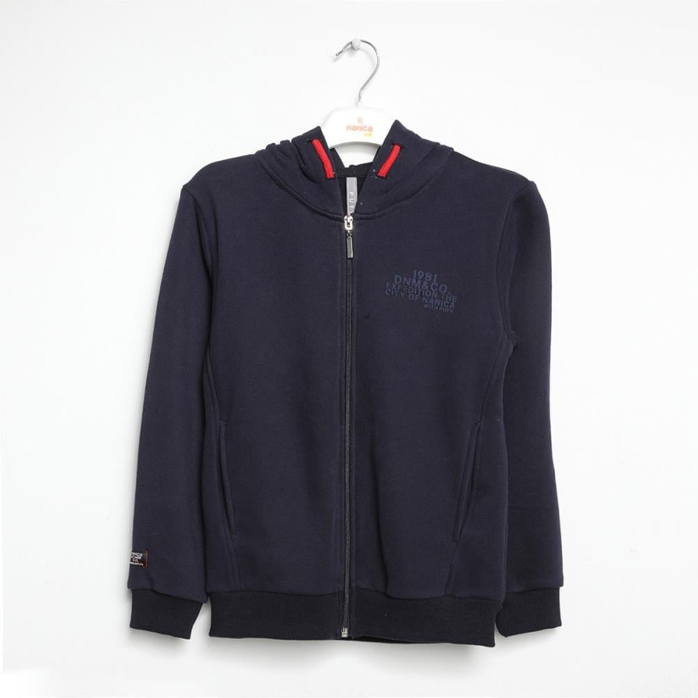 322300Erkek Çocuk Kapşonlu Fermuarlı Sweatshirt 1-5 Yaş