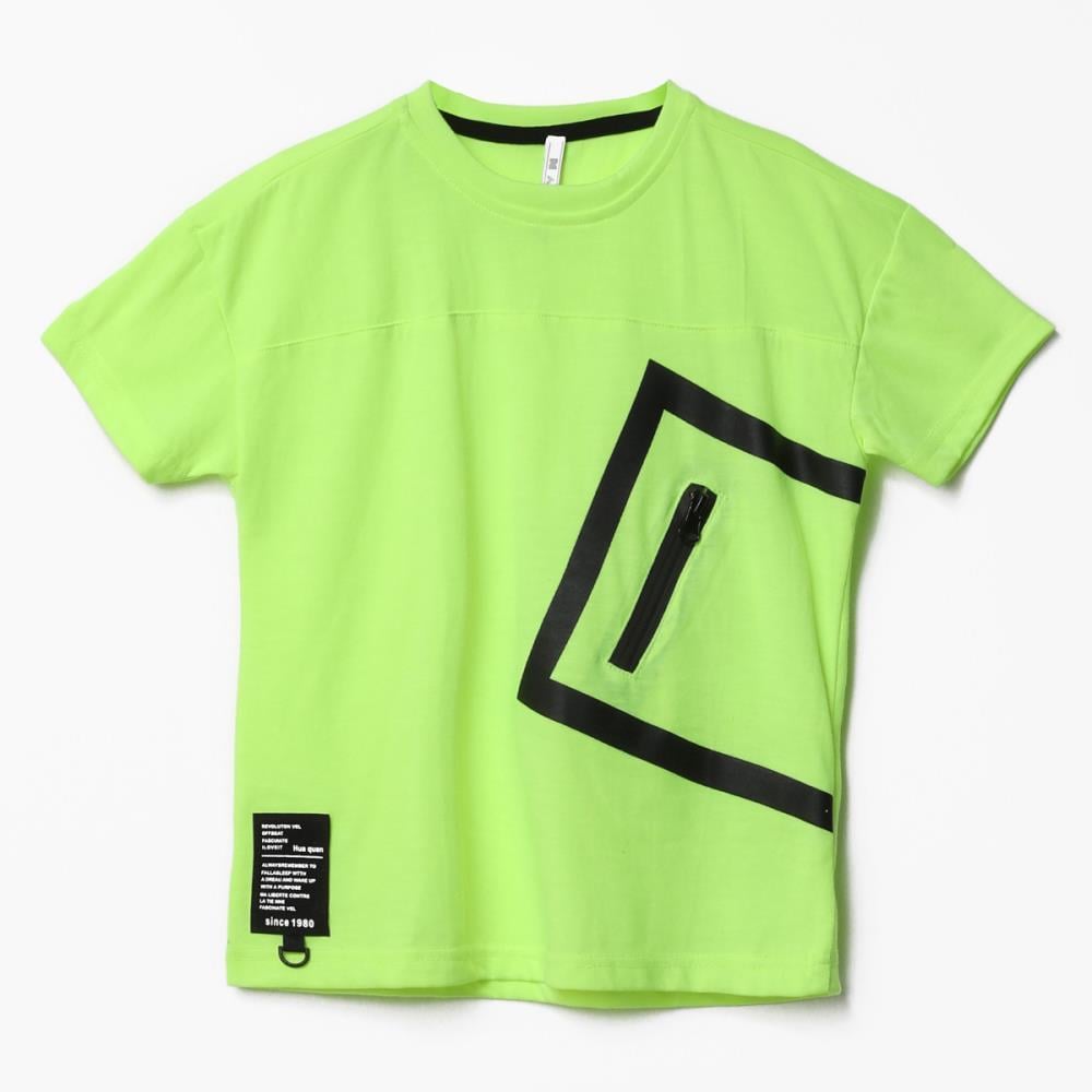 122346Erkek Çocuk Kare cepli T-Shirt 1-5 Yaş