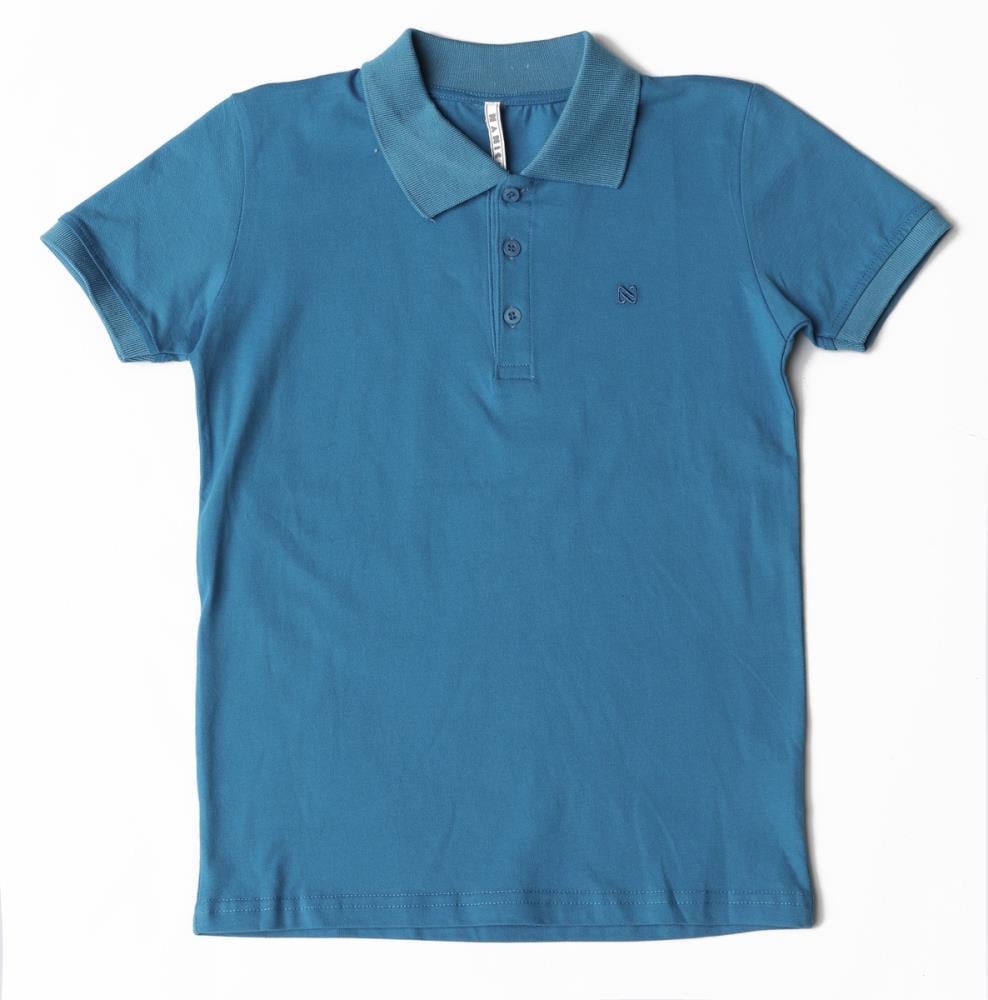 122352Erkek Çocuk Polo Yaka Basic T-Shirt 1-5 Yaş