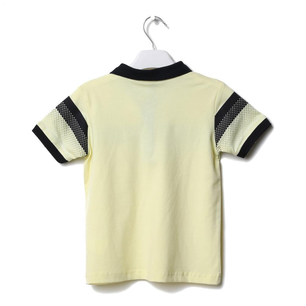 123307Erkek Çocuk Polo Yaka Baskılı T-Shirt 6-16 Yaş