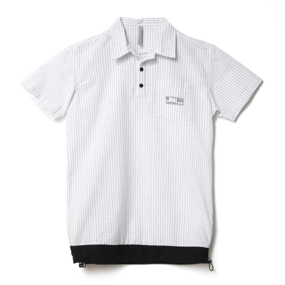 122120Erkek Çocuk Polo Yaka Çizgili T-Shirt 1-5 Yaş
