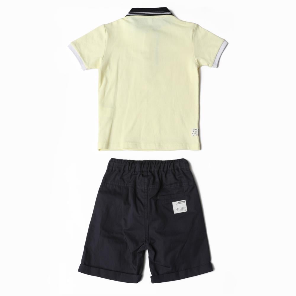 122609Erkek Çocuk Polo Yaka T-Shirt Şort Takım 1-3 Yaş