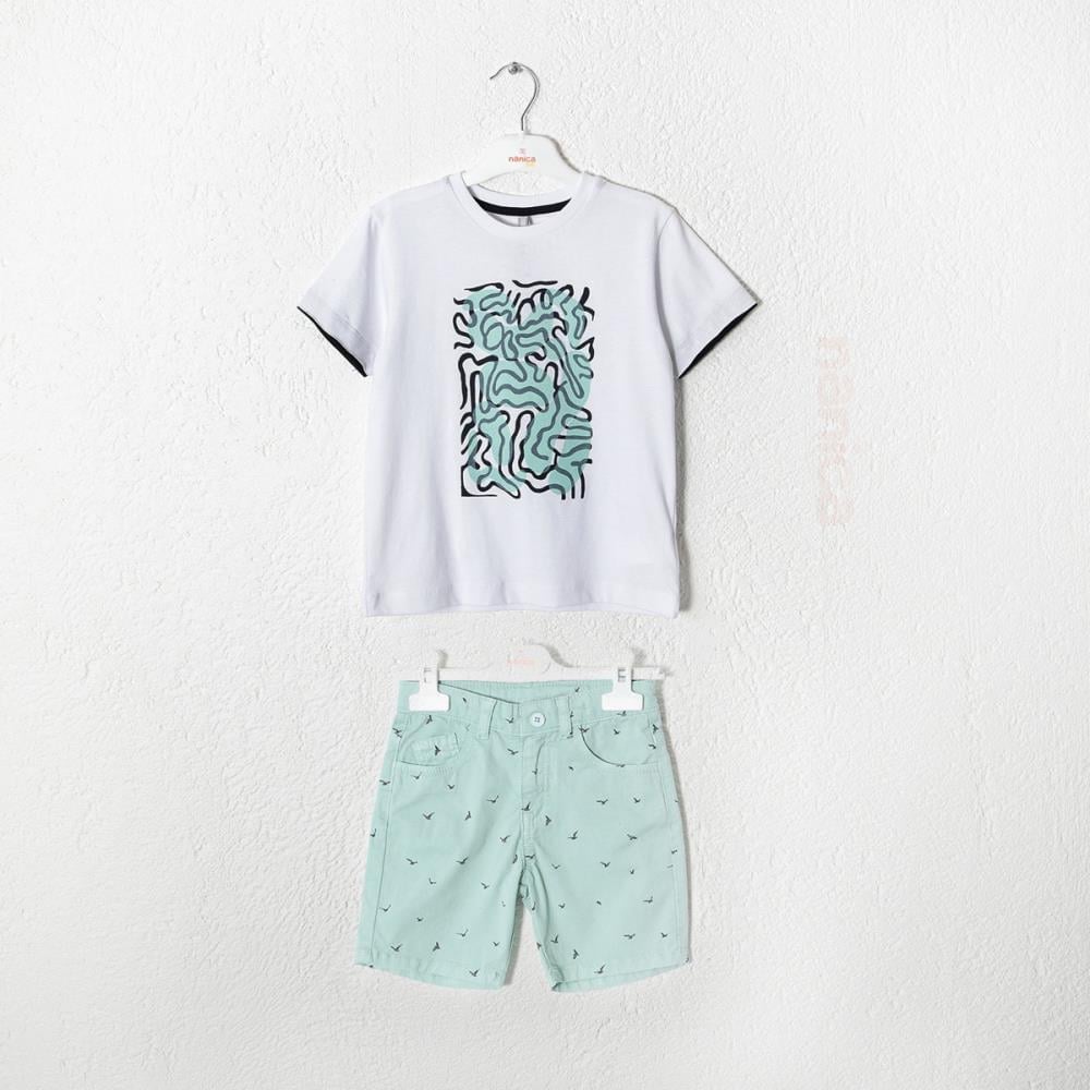 124618Erkek Çocuk T-Shirt Şort Takım 1-3 Yaş