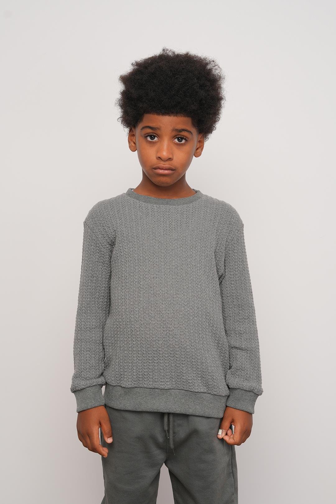 325329Erkek Çocuk Triko Örgü Sweatshirt 9-14 Yaş -325329