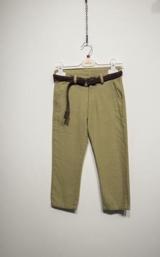 125205Erkek Garson Cotton Örme Kemerli Pantolon 6-16 Yaş