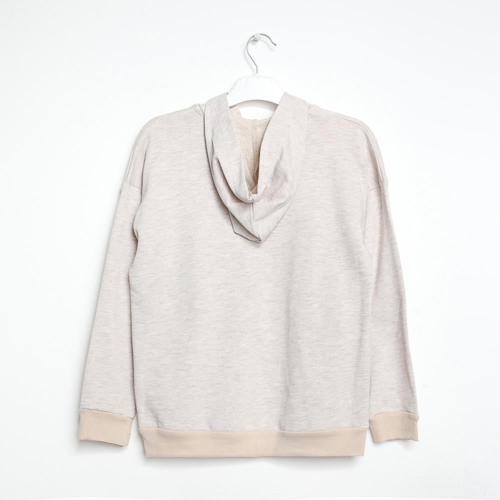 422301Kız Çocuk Kapşonlu Fermuarlı Sweatshirt 1-5 Yaş