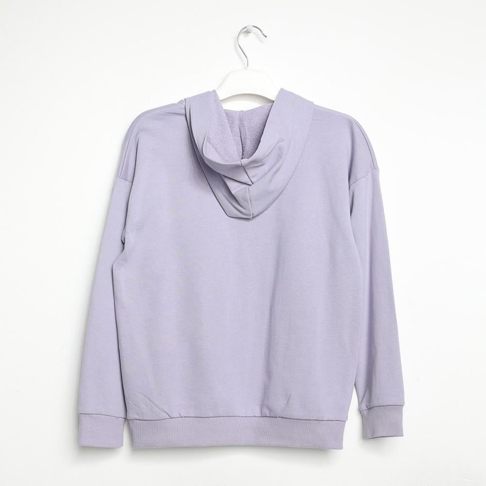 422301Kız Çocuk Kapşonlu Fermuarlı Sweatshirt 1-5 Yaş