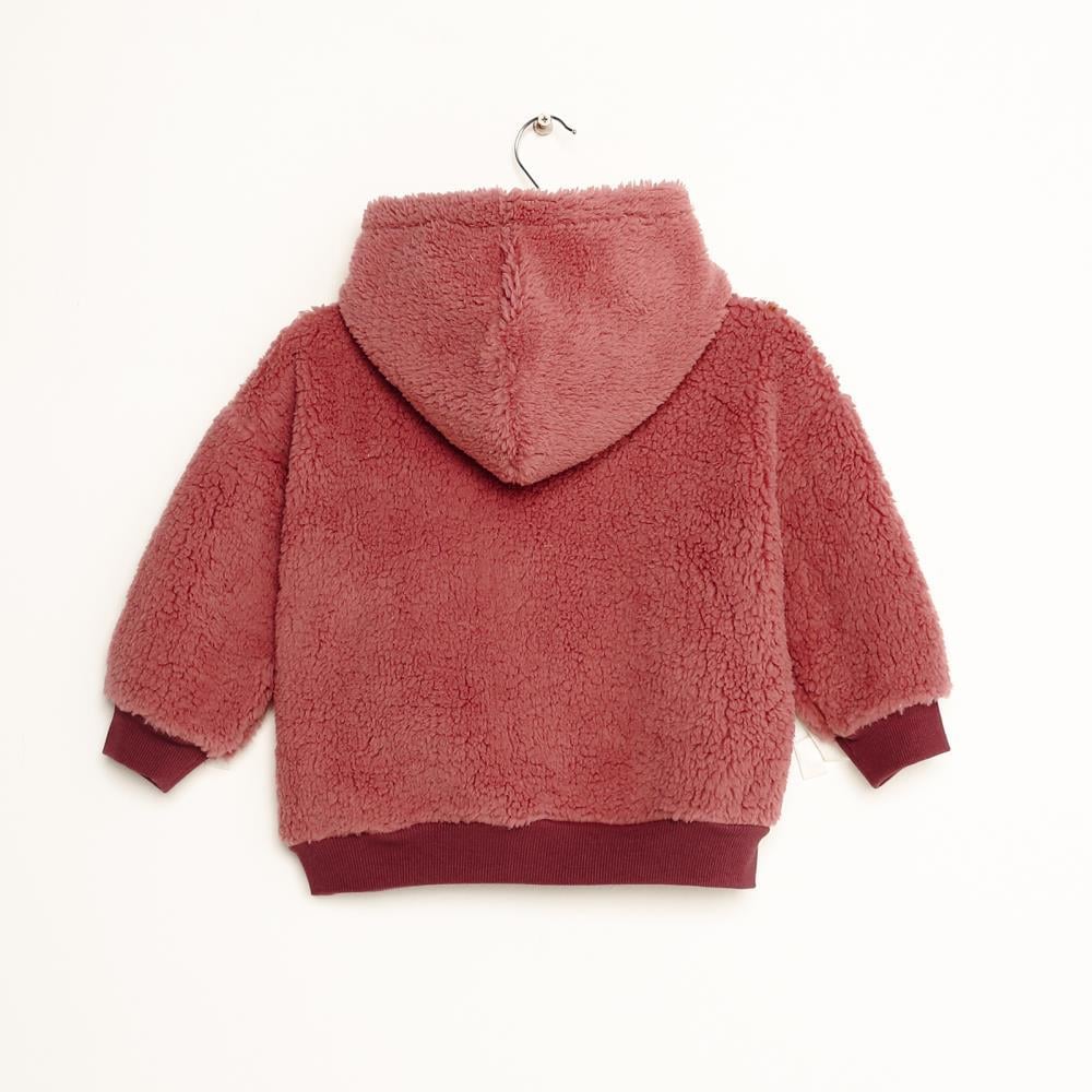 423306Kız Çocuk Kapşonlu Peluş Sweatshirt 1-5 Yaş