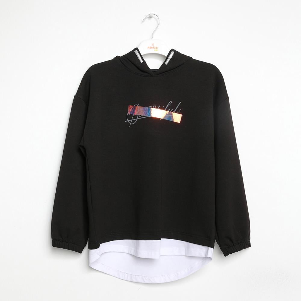422312Kız Çocuk Kapşonlu Sweatshirt 1-5 Yaş