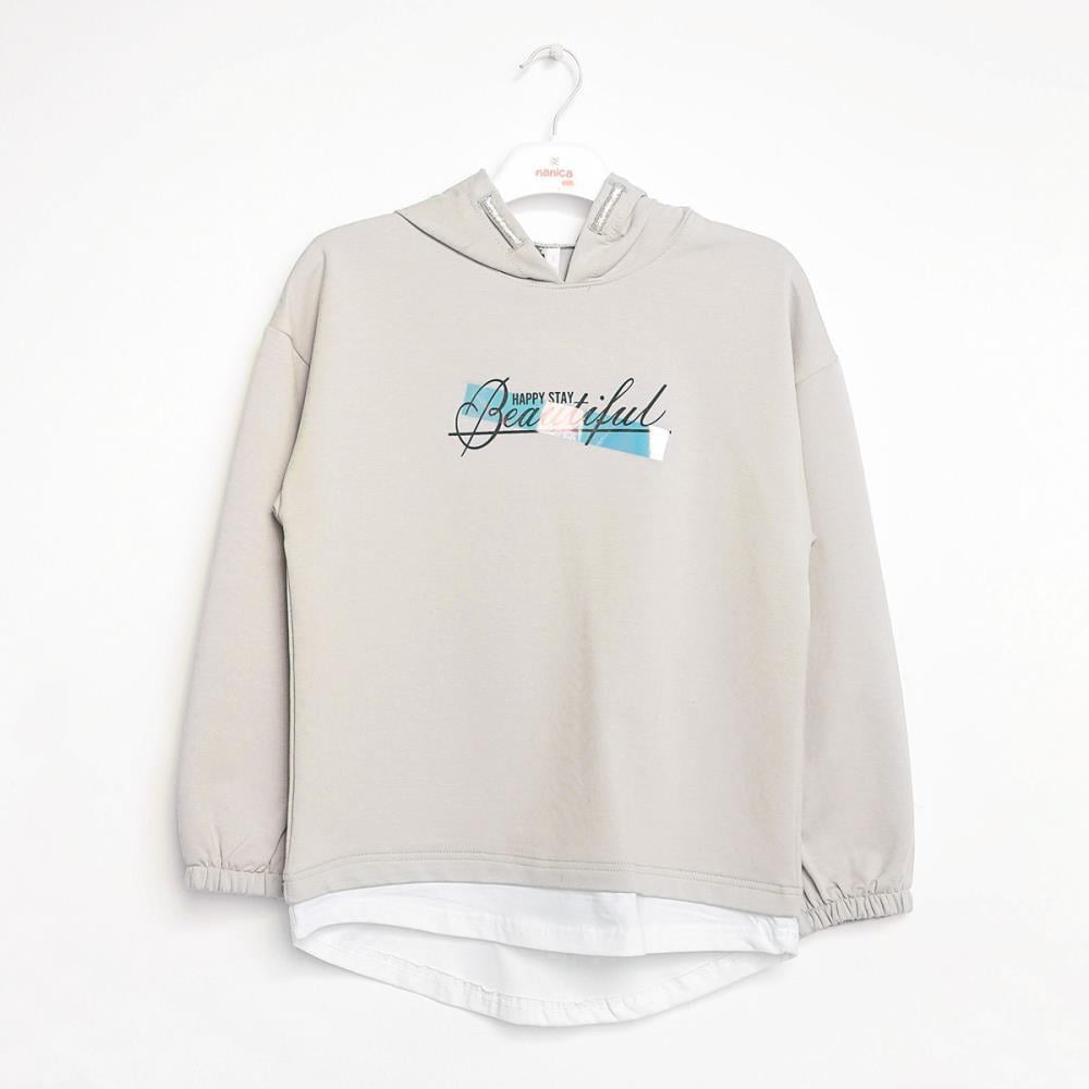 422312Kız Çocuk Kapşonlu Sweatshirt 1-5 Yaş