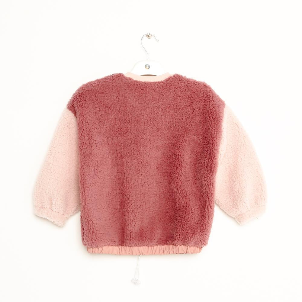 423304Kız Çocuk Peluş Garnili Sweatshirt 1-5 Yaş