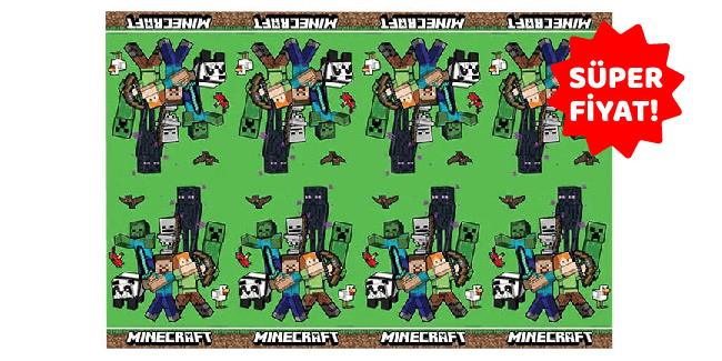 mınecraft karton masa örtüsü
