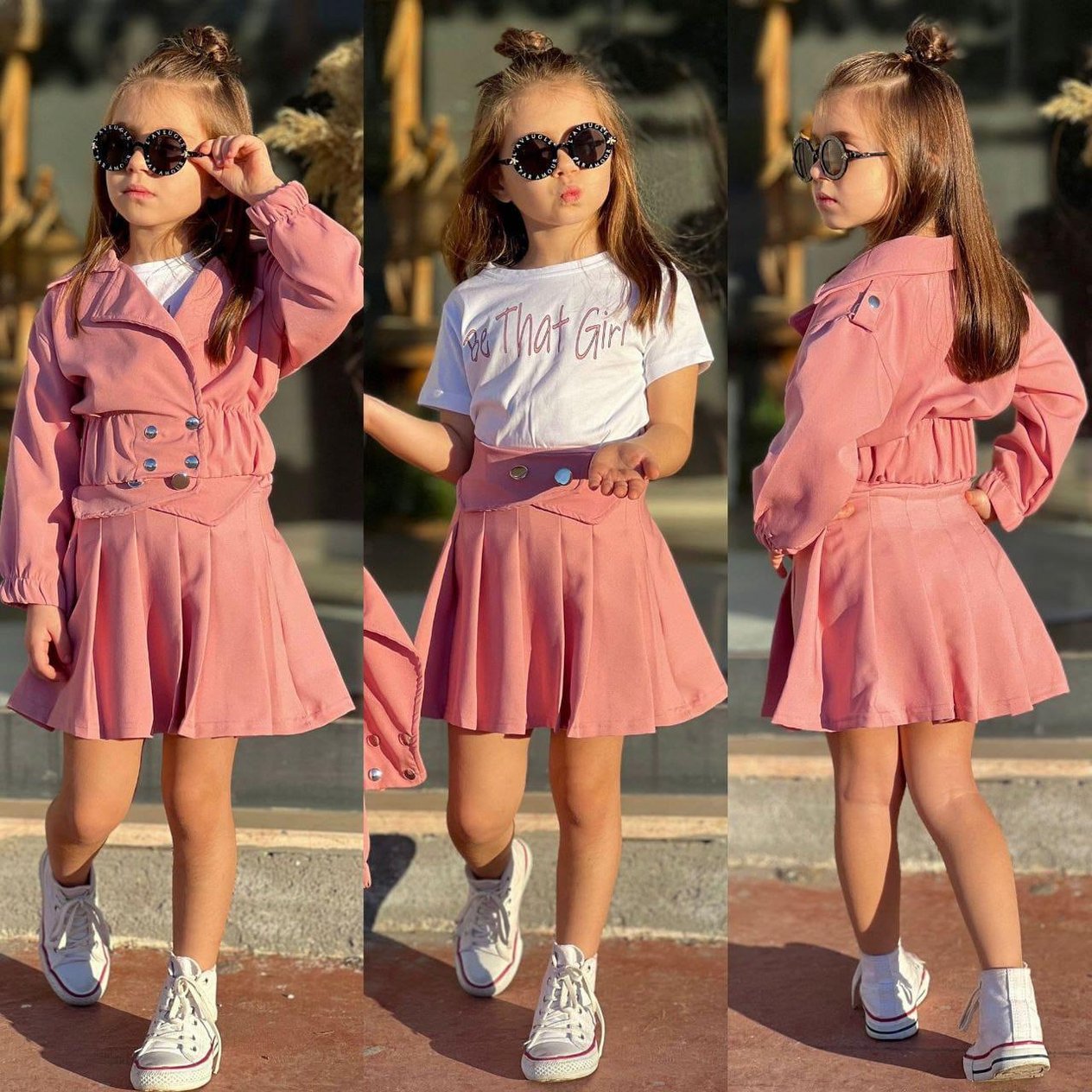 BE THEAT PEMBE CEKETLİ TAKIM