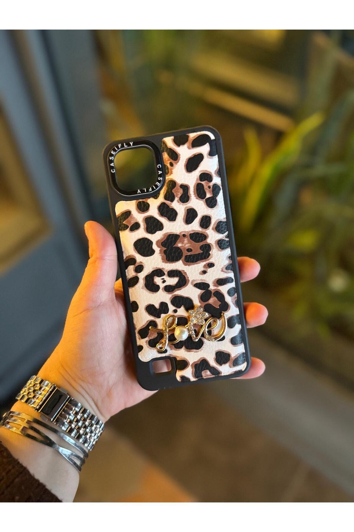 redmi note 10/10s leopar desenli telefon kılıfı