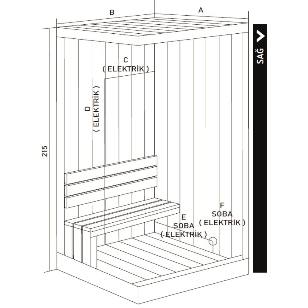 SHOWER Belisima Sauna + Kompakt Sistem Yükseklik 215 cm