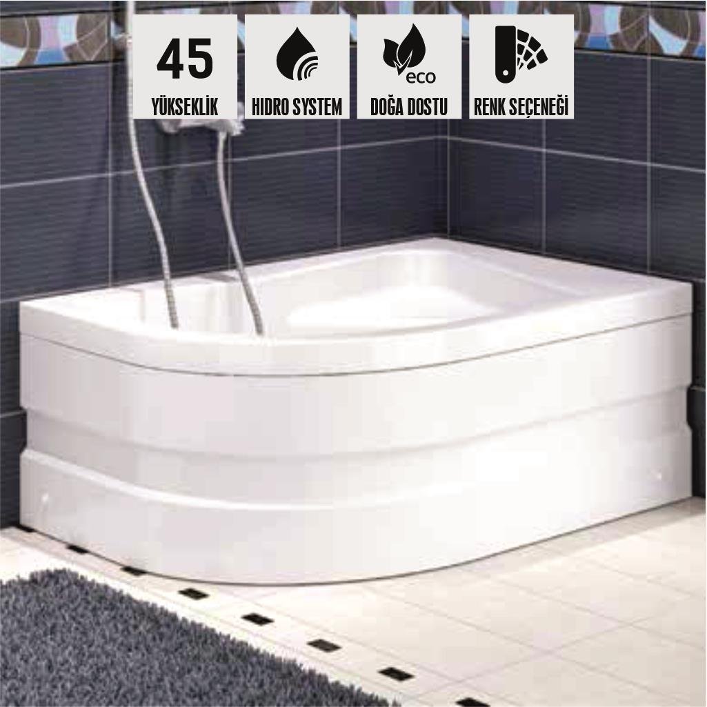 SHOWER FERISYA Asimetrik Oturmalı Mini Küvet