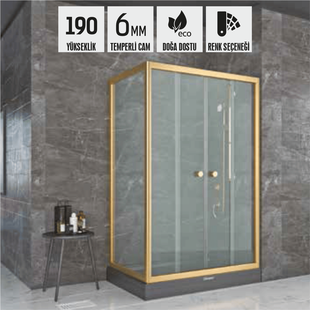 SHOWER NEPTUN 2 Sabit 2 Çalışır Yan Panelli Tekne Üzeri Kabin
