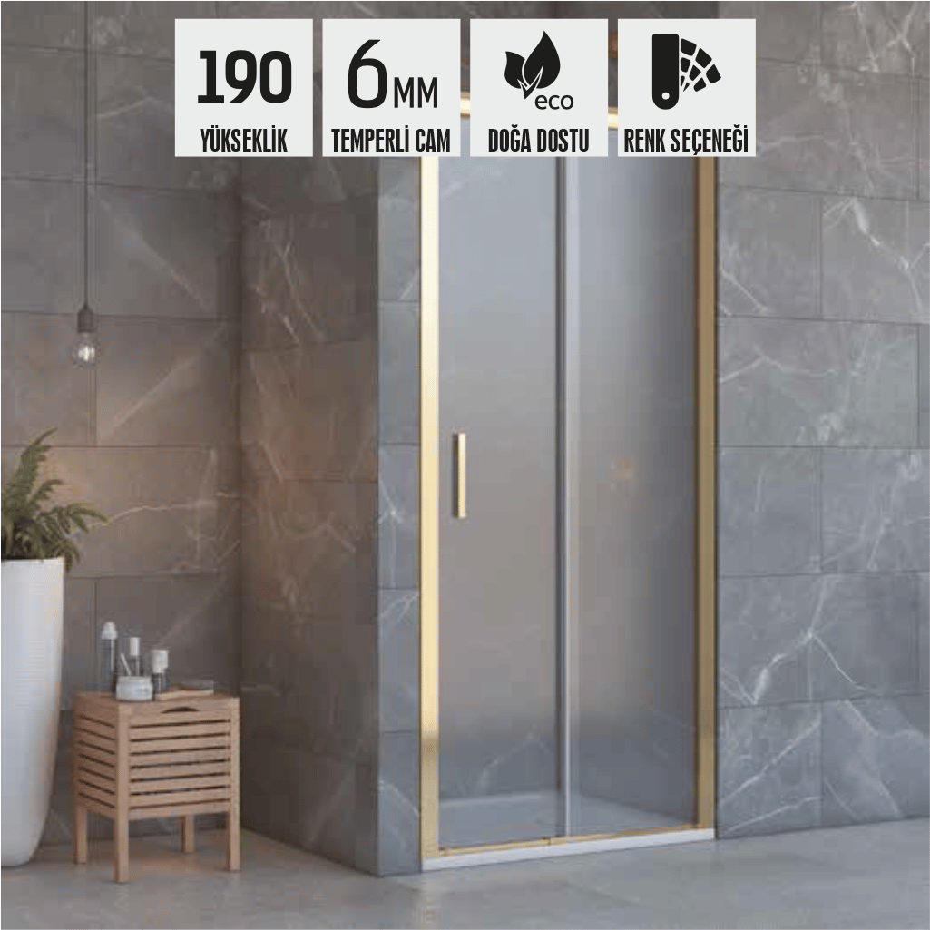 SHOWER VEGA İki Duvar Arası 1 Sabit 1 Çalışır Kabin
