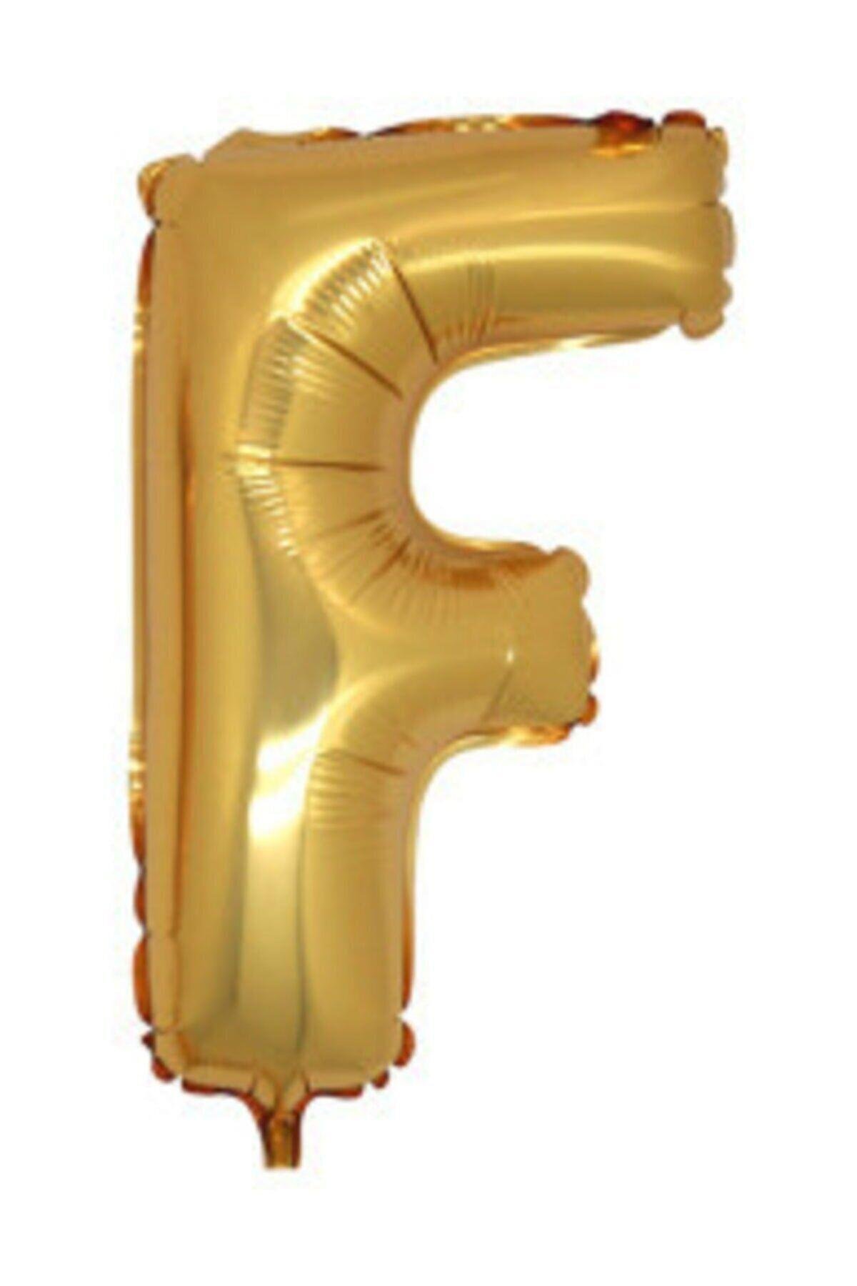 Gold Folyo Balon Harf F (16 Inc ) 40 Cm