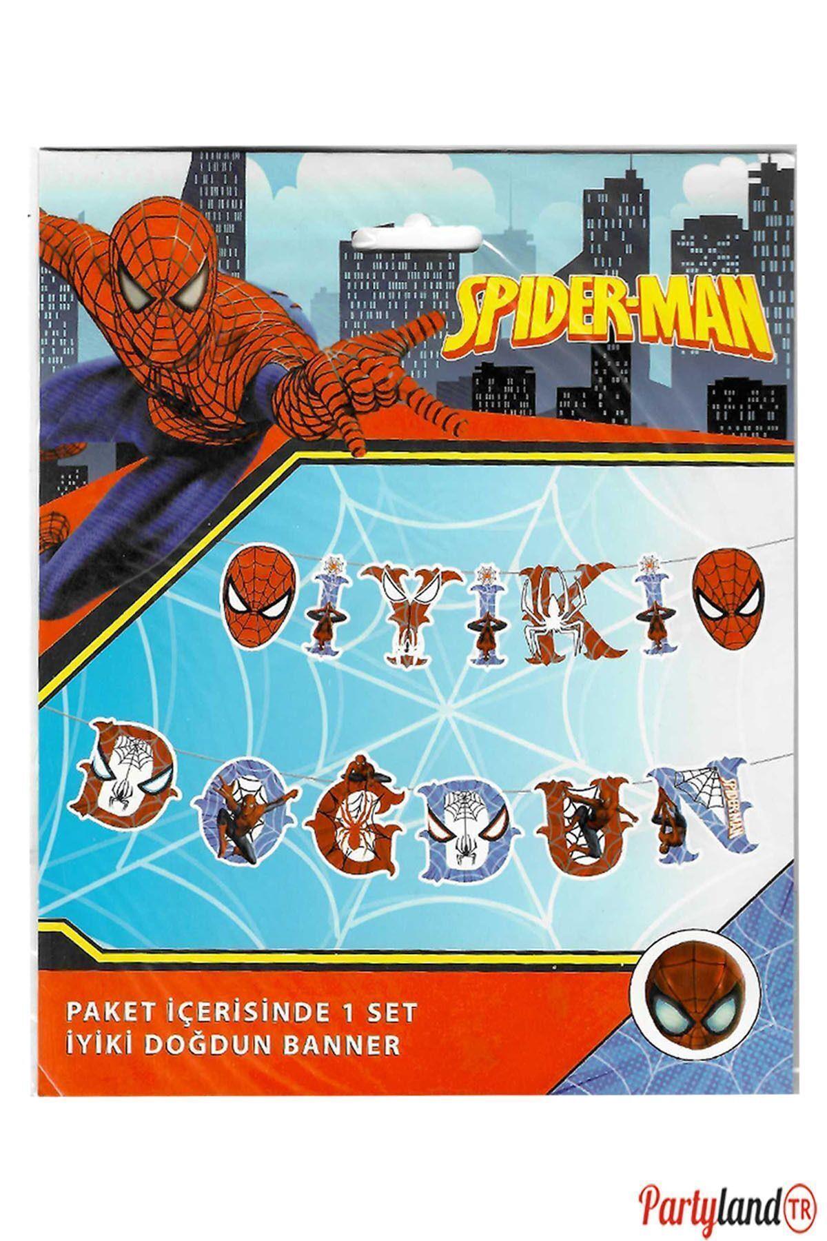 Örümcek Adam Spiderman Temalı İyiki Doğdun 3D Banner