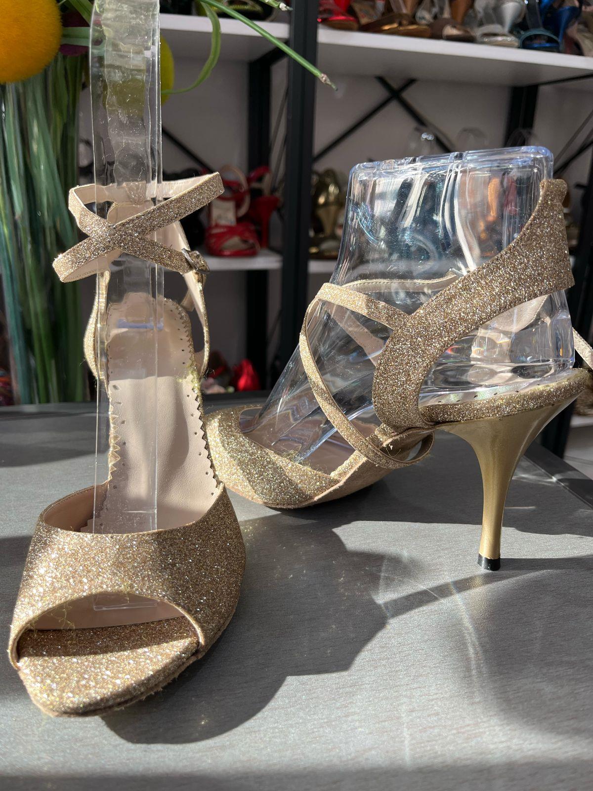 LAME SİMLİ KELEBEK MODEL KADIN TANGO-DANS VE SALON AYAKKABISI 8,5 CM(13PONT)TOPUK BOYUNDA ENMODAMODE