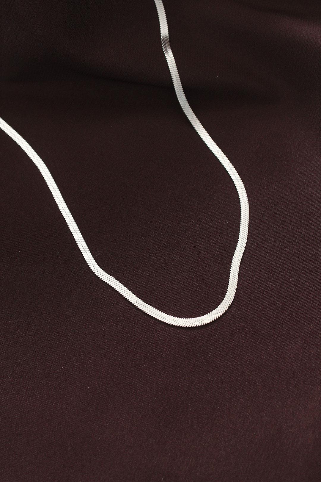 316L Çelik Gümüş Renk 60 cm İtalyan Zincir Kolye * PRT3500EB00148