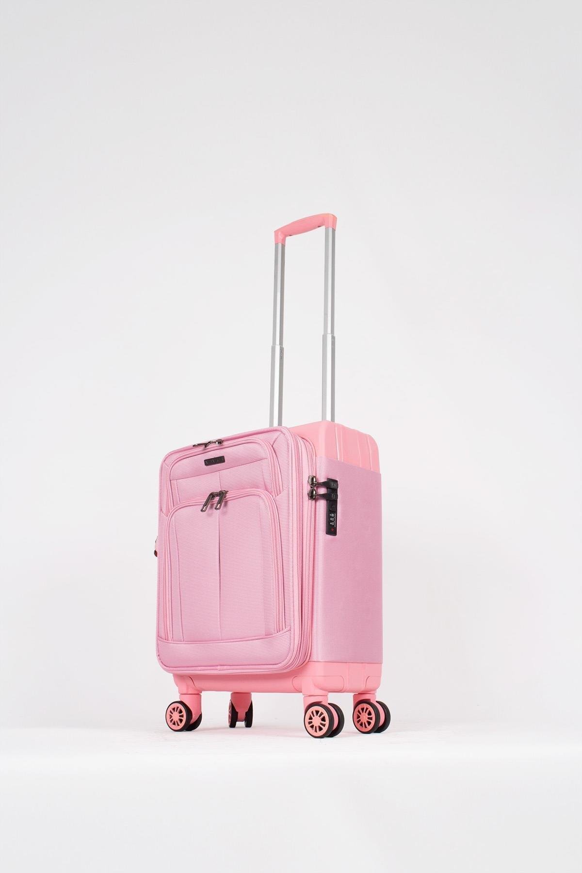 Albatros Hybrid Pembe Valiz Kabin Boy