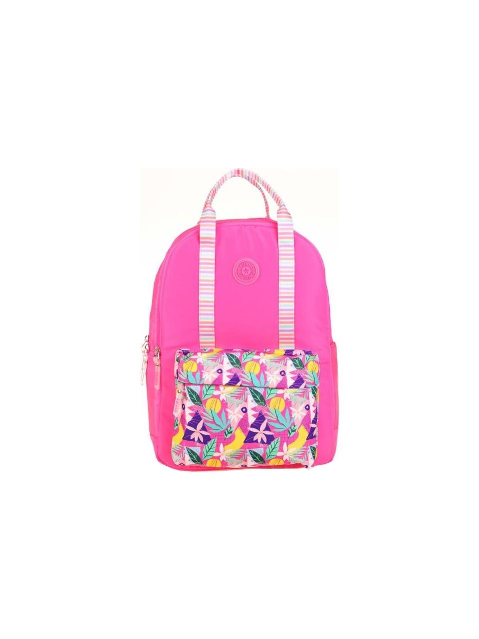 Kaukko Double Stripe Sırt Çantası Pembe K1762