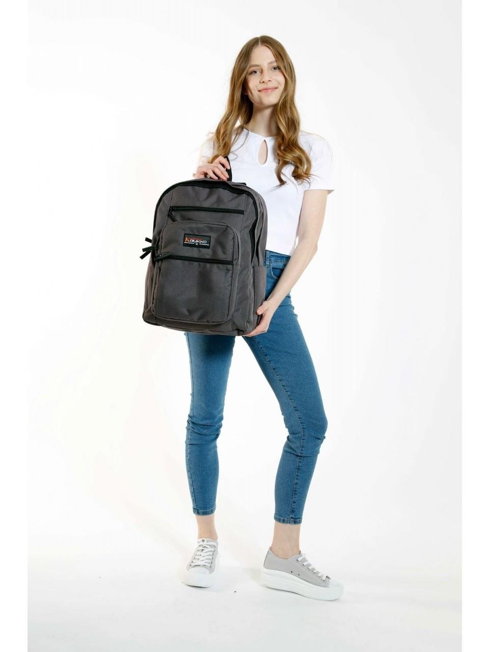 Kaukko Full Pocket Okul ve Günlük Sırt Çantası - Gri