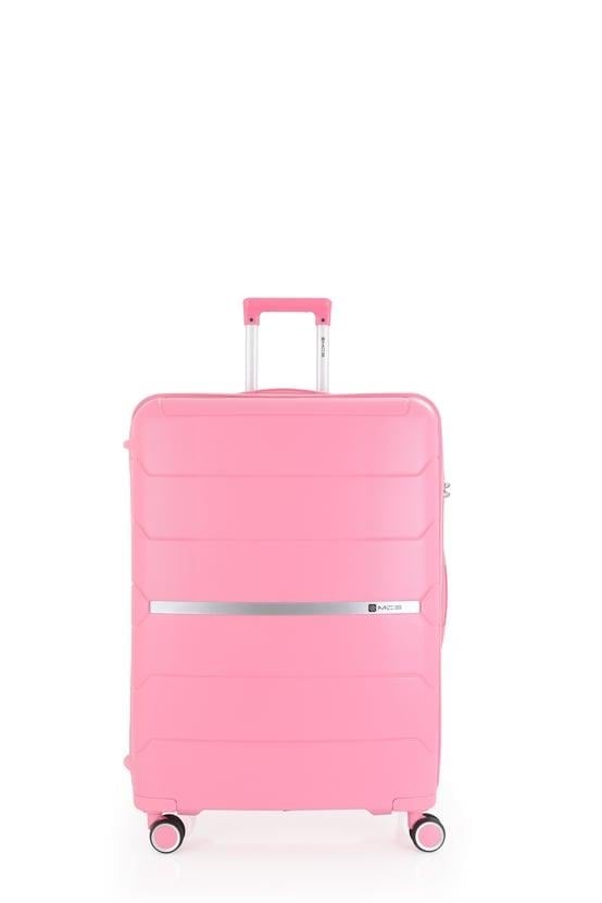 Mçs Polipropilen Valiz V366 55 CM Kabin Boy Pembe