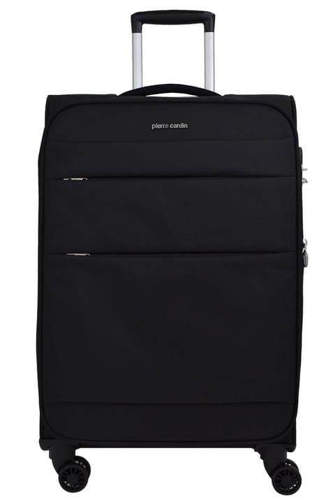 Pierre Cardin Ultra Light Hafif Lüx Kumaş Orta Boy Valiz Siyah PC4200