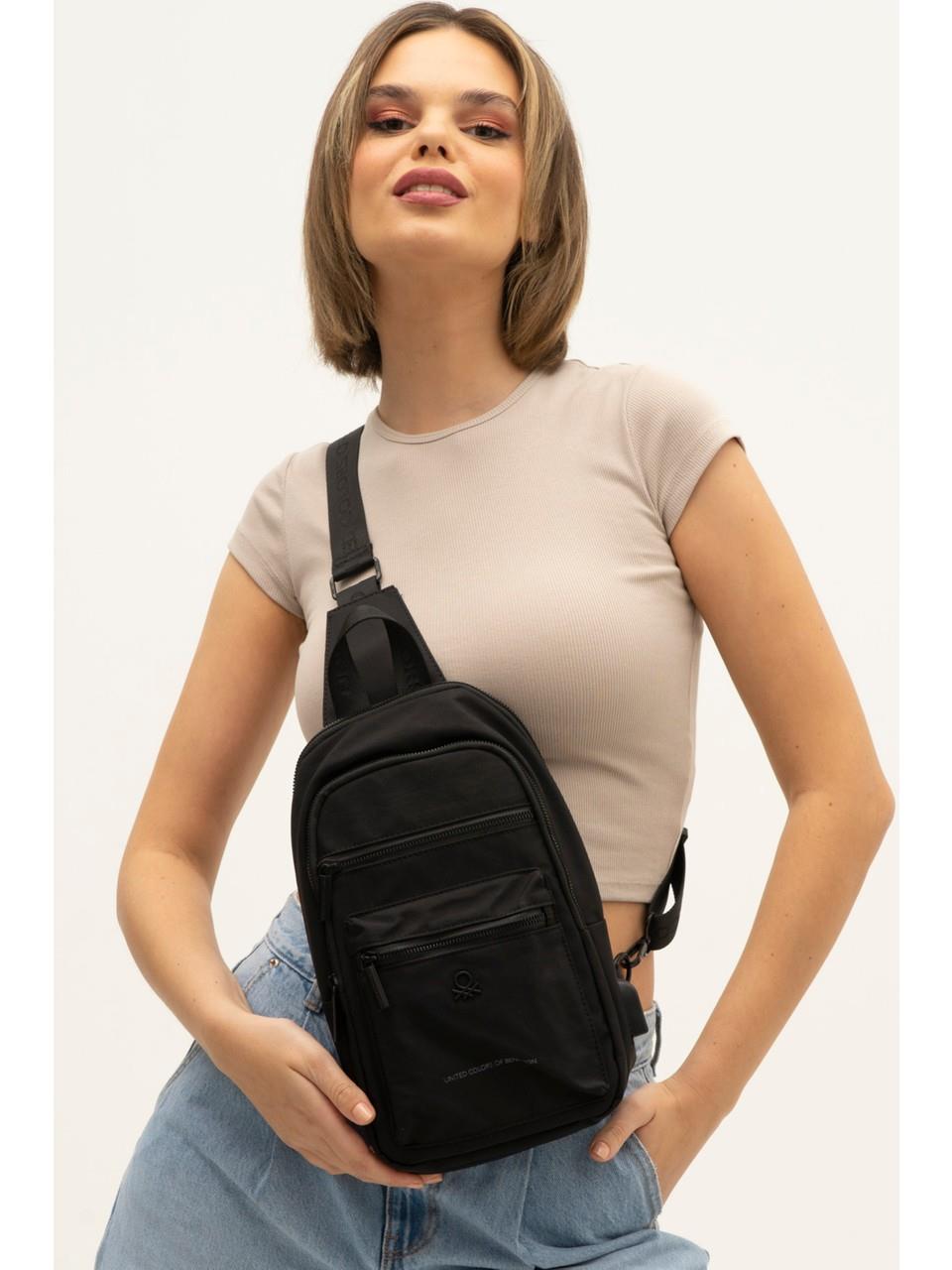 United Colors Of Benetton Erkek Vücut Çantası Bodybag Siyah BNT1263