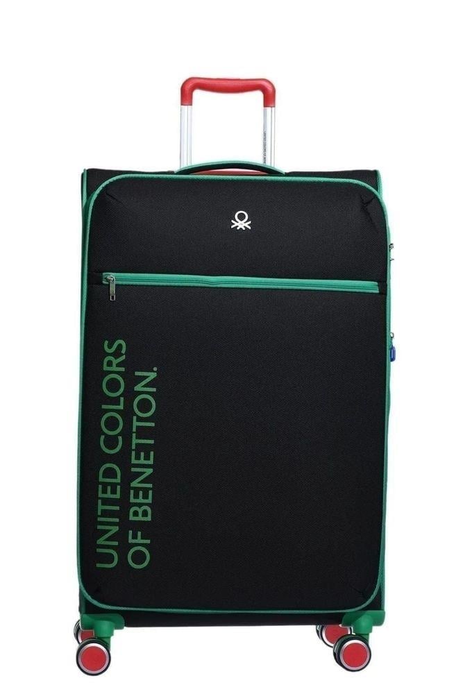 United Colors Of Benetton Ultra Light Hafif Lüx Kumaş Orta Boy Valiz Siyah BNT2100