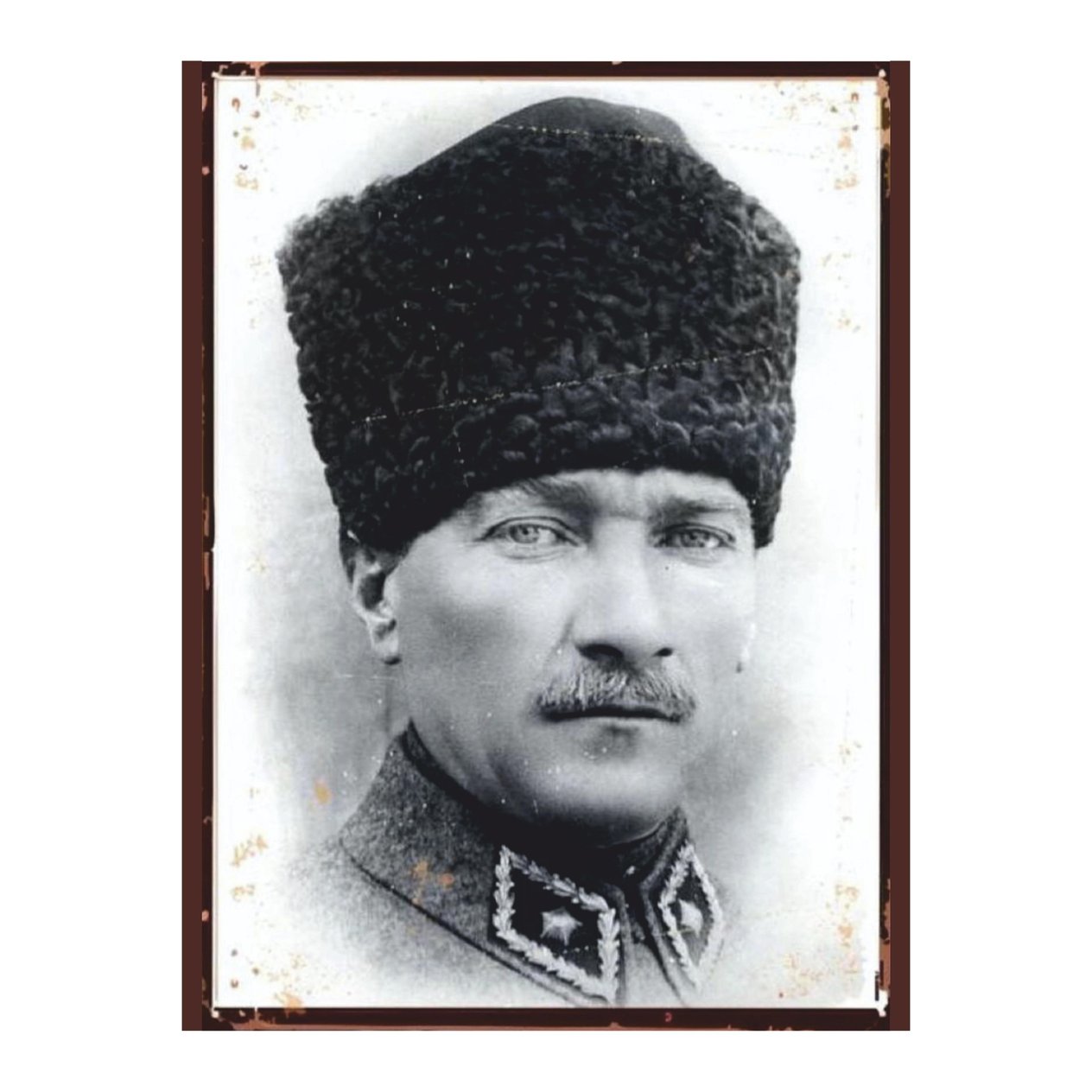 Atatürk Portre Tablosu | Vintage MDF Duvar Dekoru