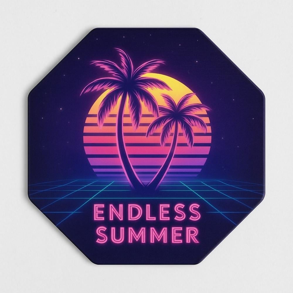 ENDLESS SUMMER Neon Bardak Altlığı - Altıgen PVC