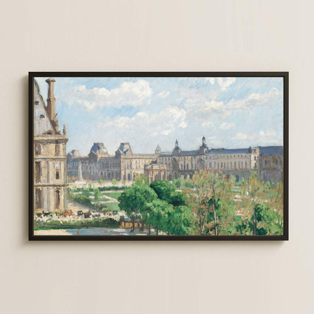 Louvre Bahçeleri ve Saray - UV Baskılı Şehir Tablosu
