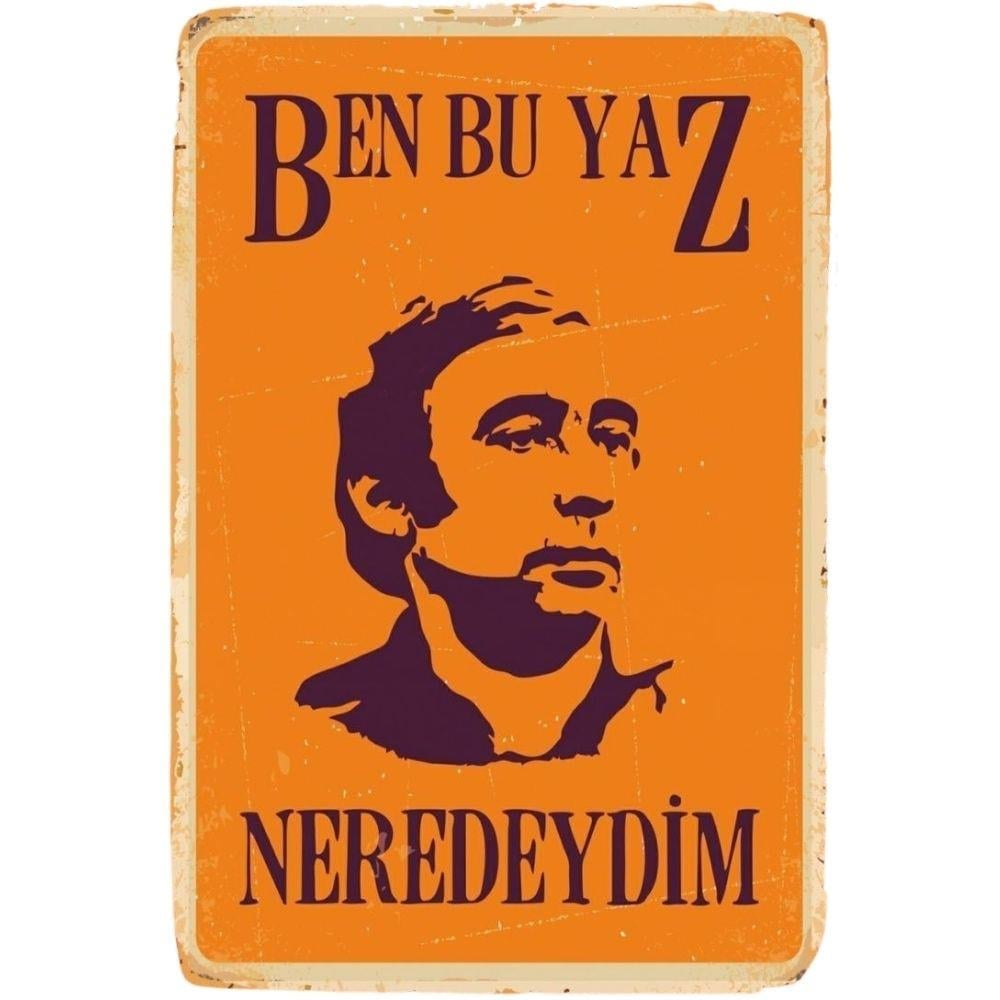 Kibar Feyzo Kovir Misin Agam Ahşap Retro Vintage Poster 