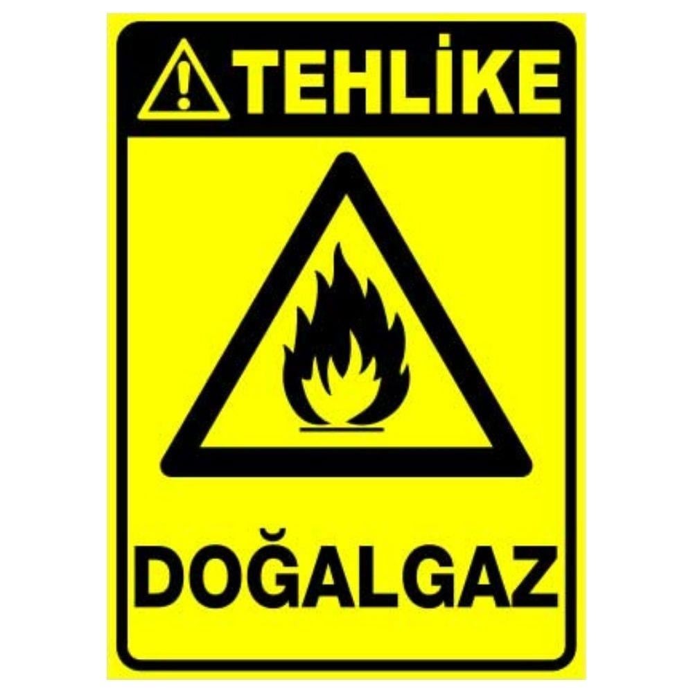 Tehlike Uyarı Levhası Doğalgaz