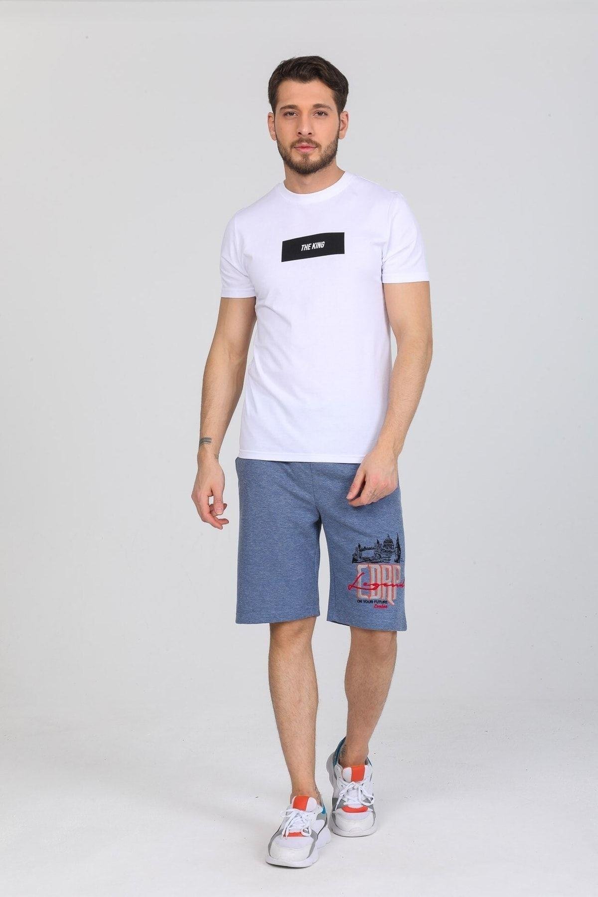 The King Yazılı Beyaz T-shirt