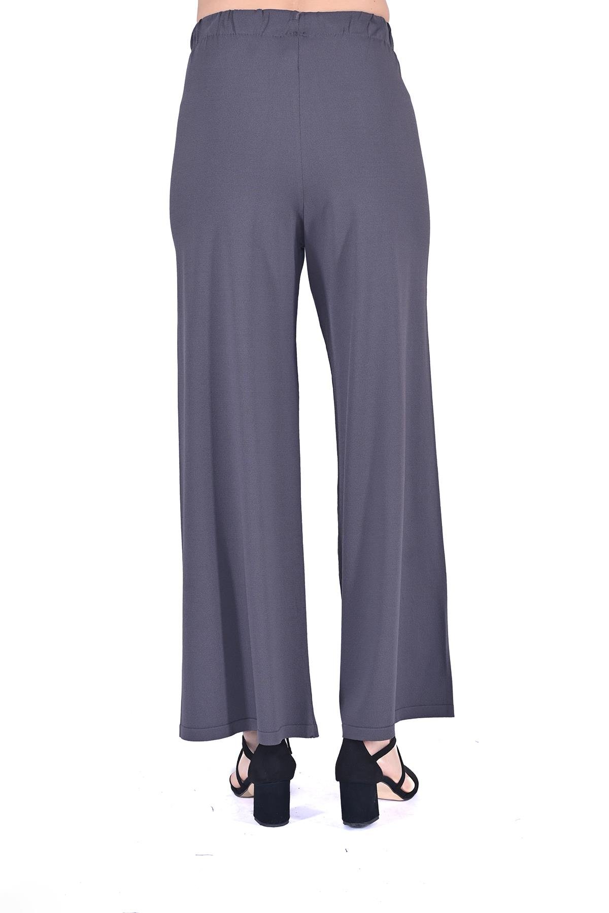 Düz Paça Triko Pantolon FÜME