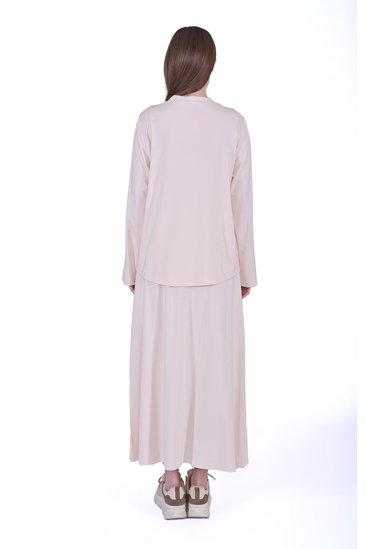 Rayon Penye Etekli Takım KREM