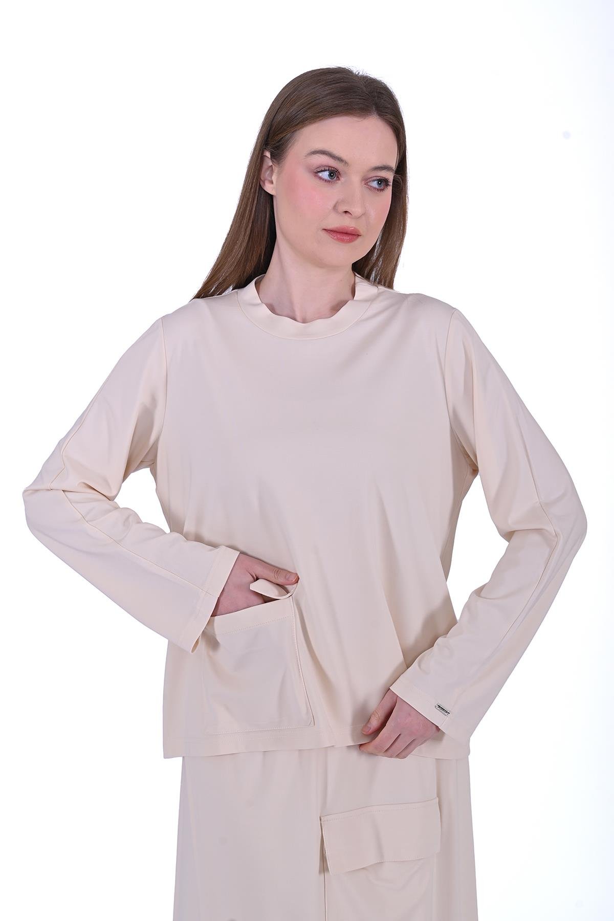 Rayon Penye Etekli Takım KREM