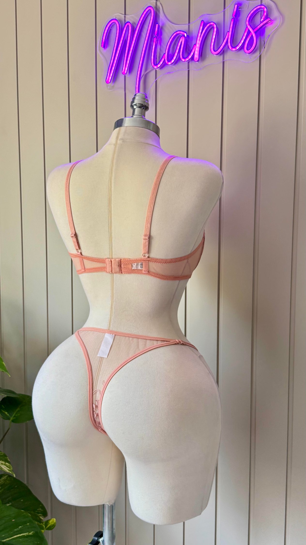 Pembe Tül Sütyen Külot Takım