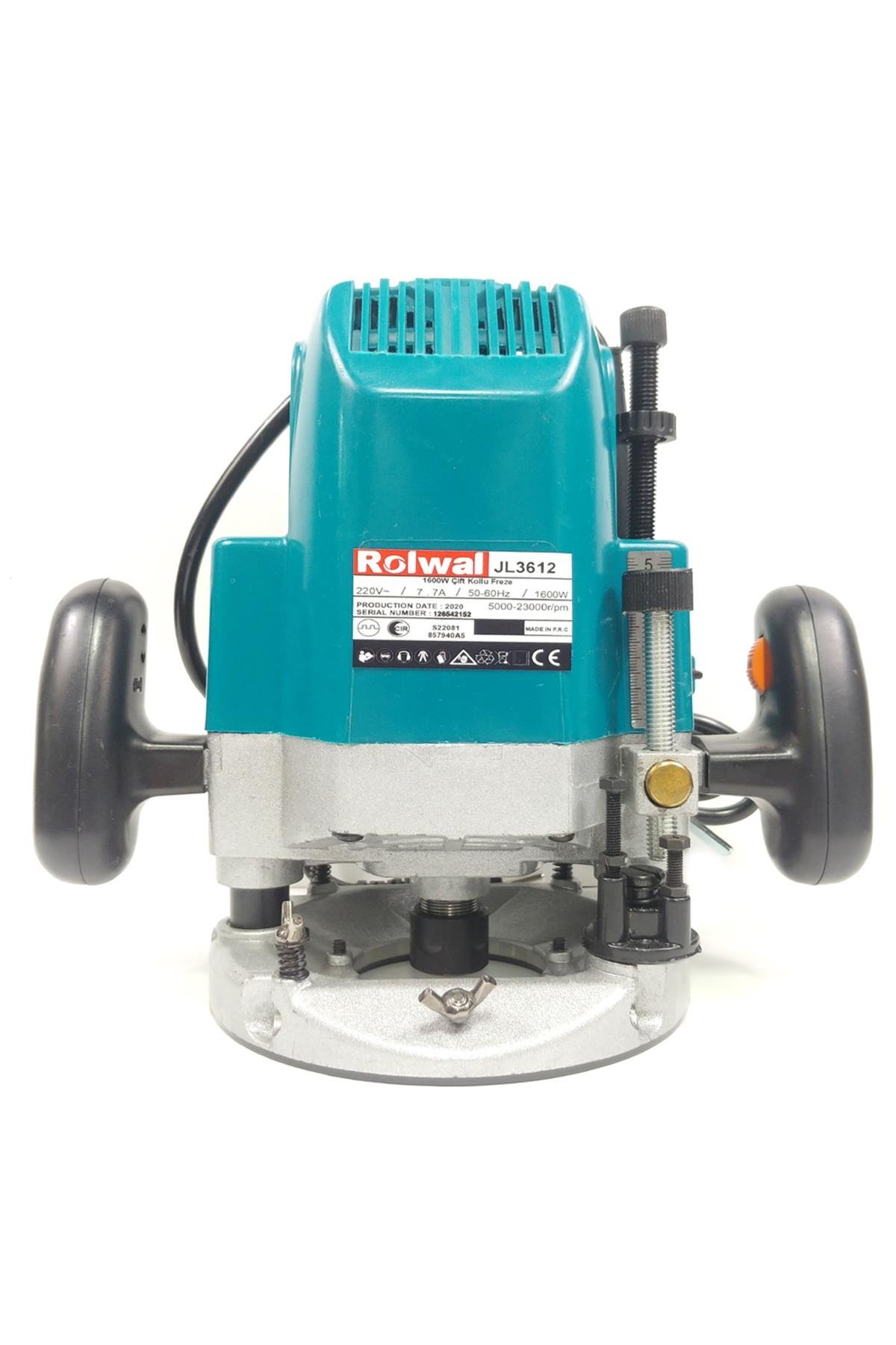 Rolwal 1600W Çift Kollu Hız Kontrollü Freze RWL-3612