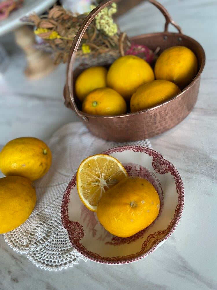 Bakır saplı sepet